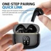 Tws trådlösa in-ear hörlurar enc, bluetooth 5. 3, lcd‑display och touchkontroller vit