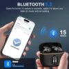 Tws trådlösa in-ear hörlurar enc, bluetooth 5. 3, lcd‑display och touchkontroller vit